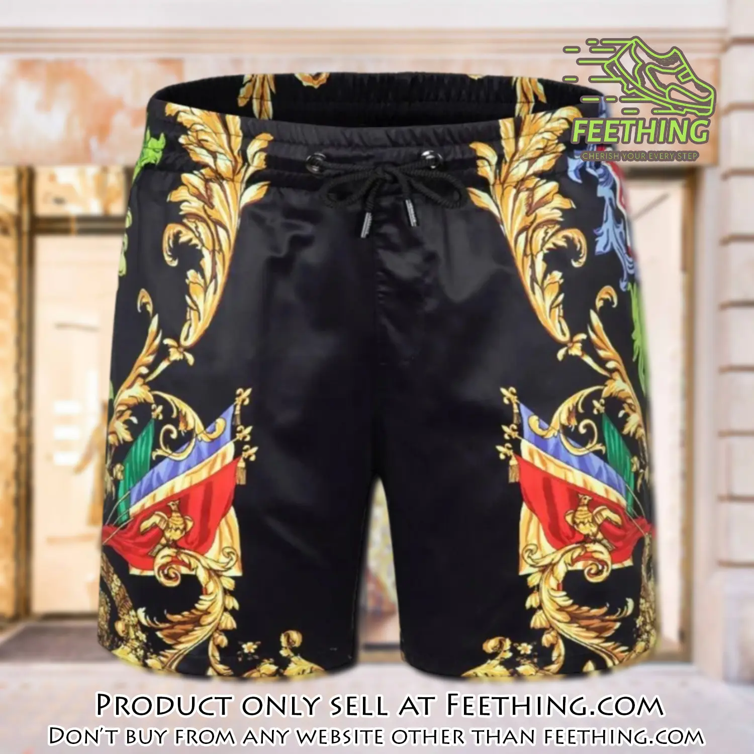 Versace new hot 3d luxury all over print shorts pants for men ft4529772